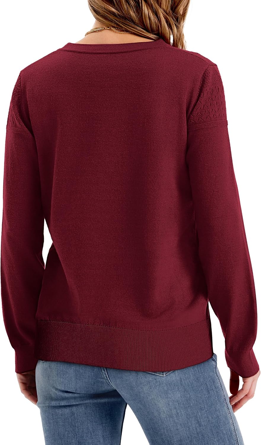 Thumbnail 4 de WIHOLL Crewneck Crochet Sweater for Women