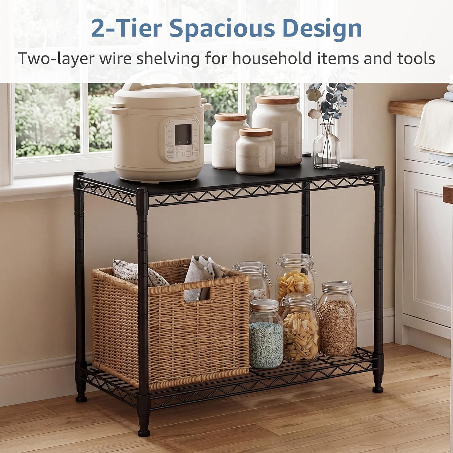 Detalle de DUMOS Metal Storage Shelves, 2-Tier