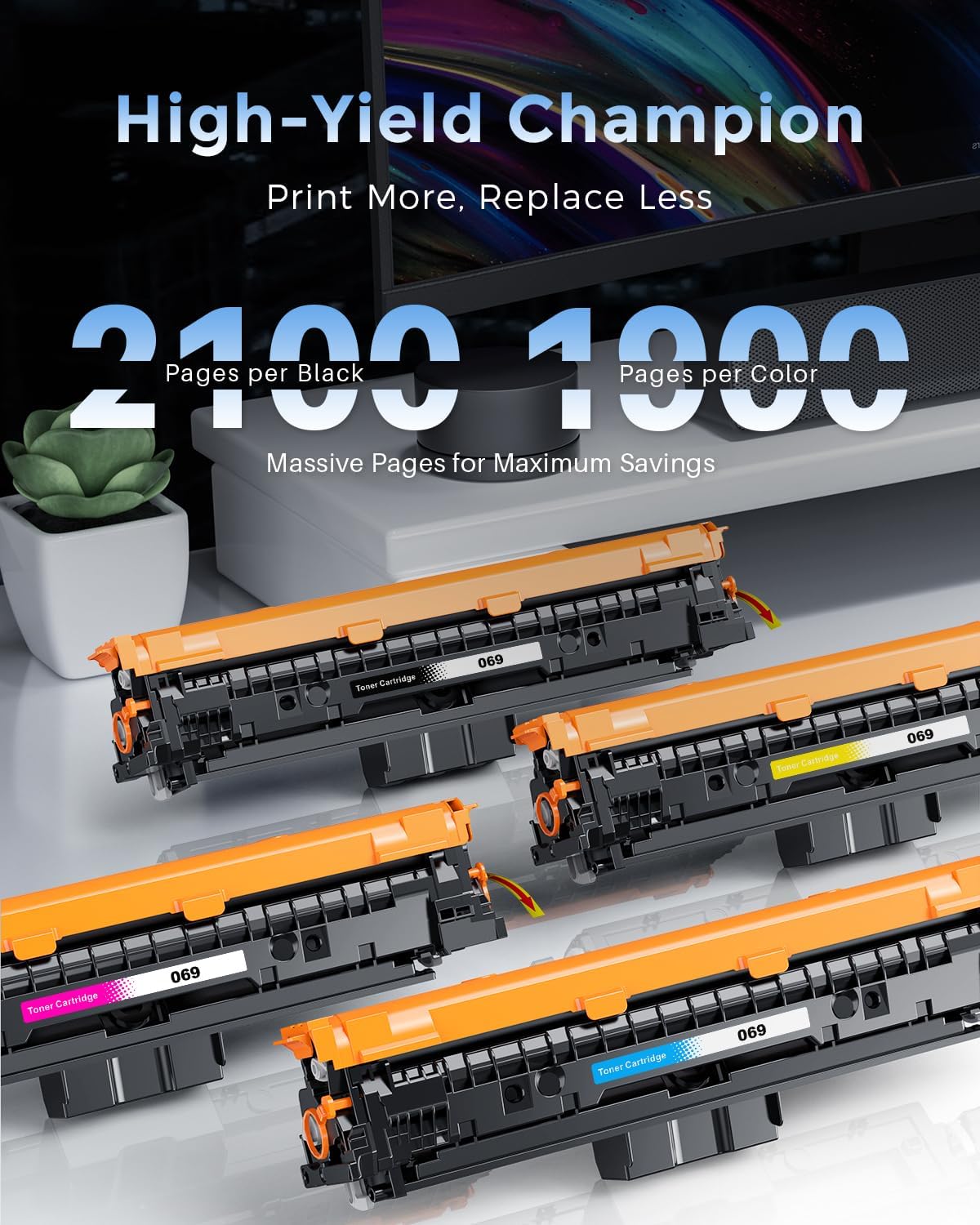 Thumbnail 2 de Pack Kuva 069 / 069H cartouches de toner compatibles Canon 069H (4-pack) pour imageCLASS & LBP