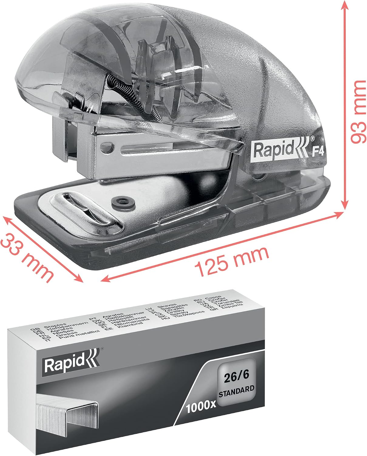 Detalle de Esselte Rapid Mini Agrafeuse – Rechargeable, couleur Vert (Gamme Colour'Breeze) – 10 feuilles