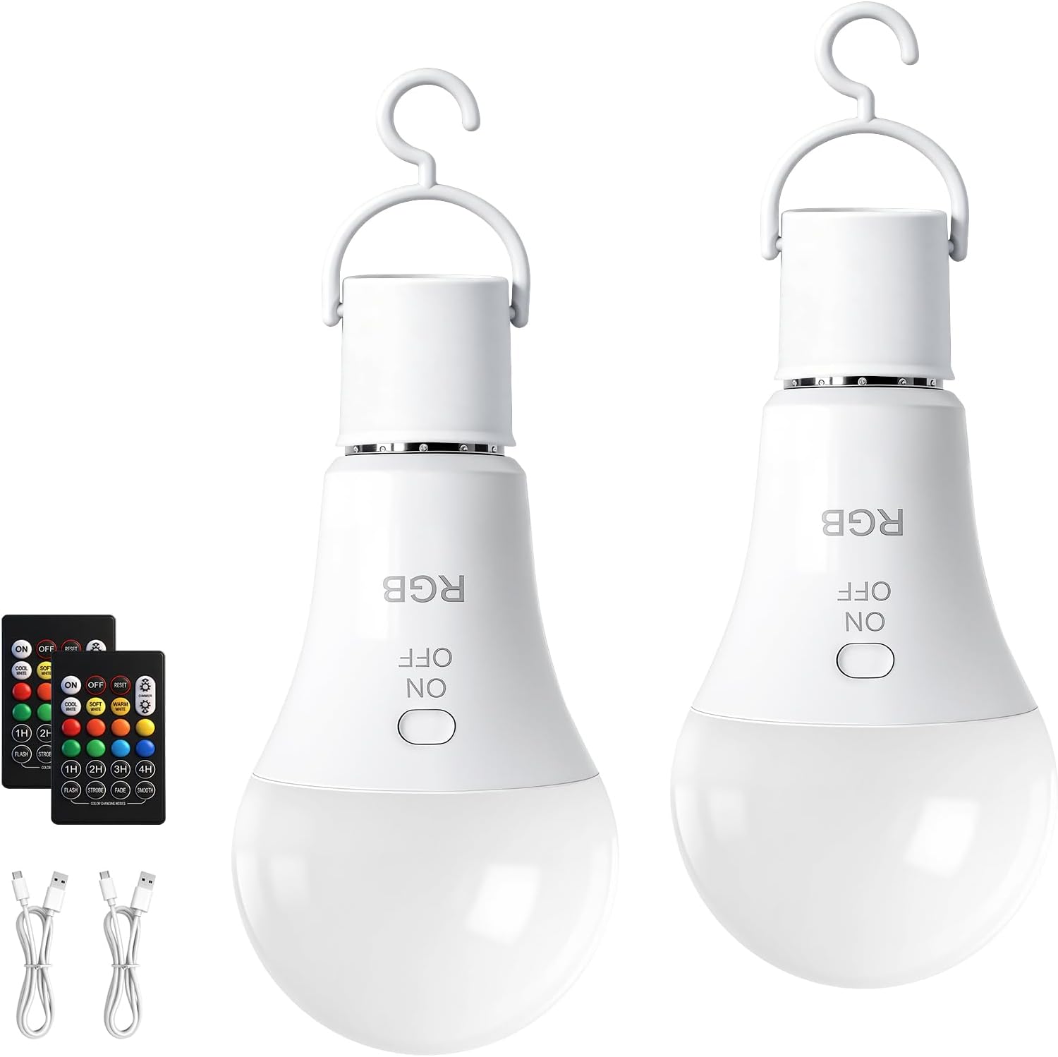 Thumbnail 6 de TaoFiaCo D0838 E27 RGB-oplaadbare ledlamp, dimbaar, set van 2