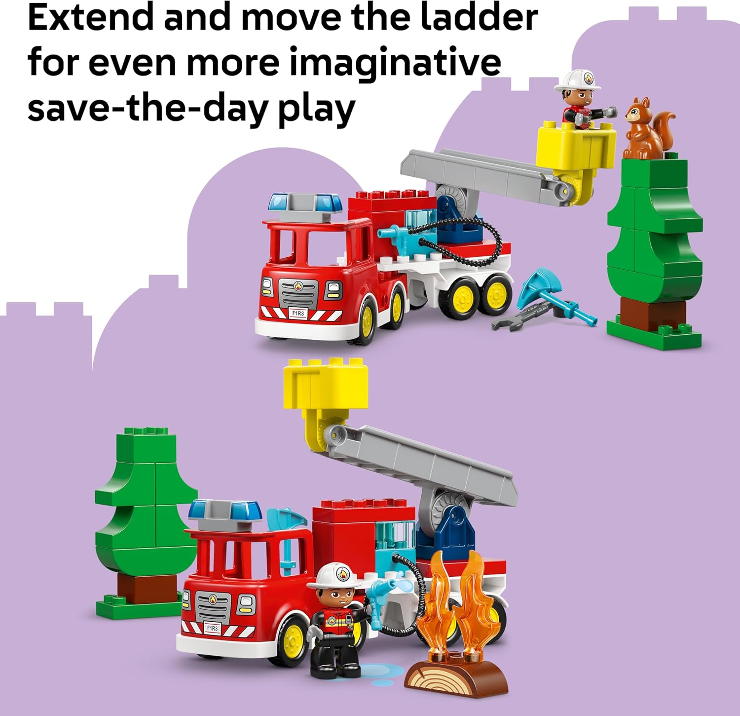 Thumbnail 4 de LEGO DUPLO Fire Engine with Hose and Firefighter