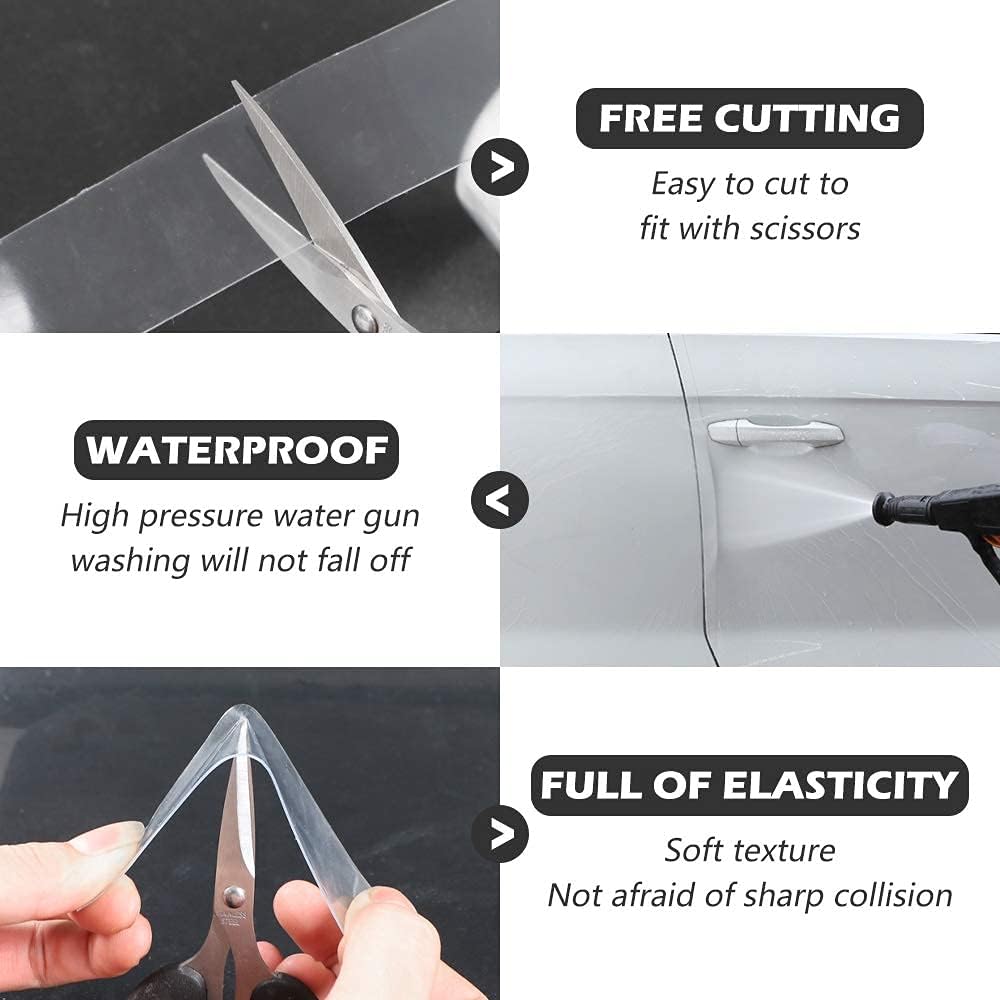 Detalle 2 de Skymico Lackschutzfolie 7 cm x 10 m – transparente Selbstklebende Folie zum Schutz von Auto-, Motorrad- und Fahrradlacken