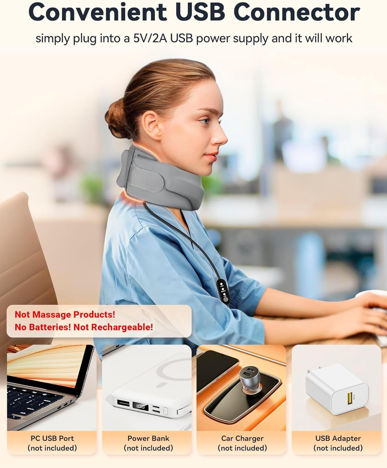 Thumbnail 6 de BETOVIN 1 Heated Neck Brace, Small Adjustable Collar with Removable Heating Pad