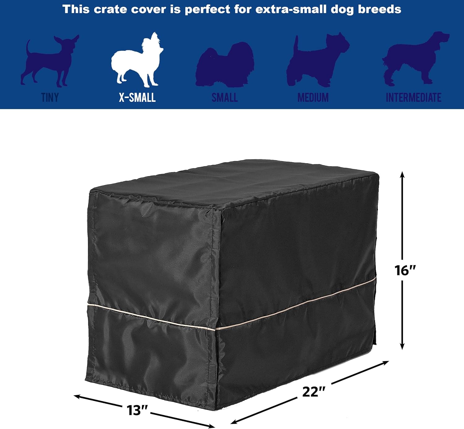 Detalle 2 de Hundeboxabdeckung XS 59 cm Schwarz