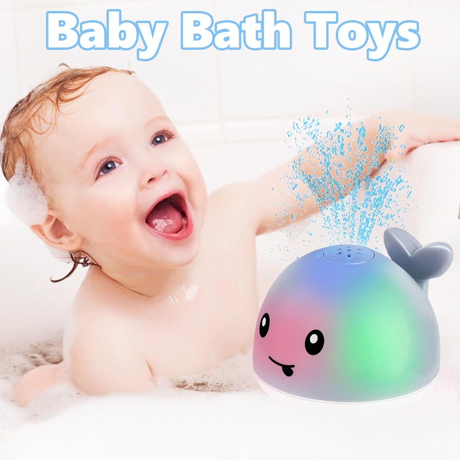 Thumbnail 1 de Light Up Whale Bath Toy for 1-3 Years