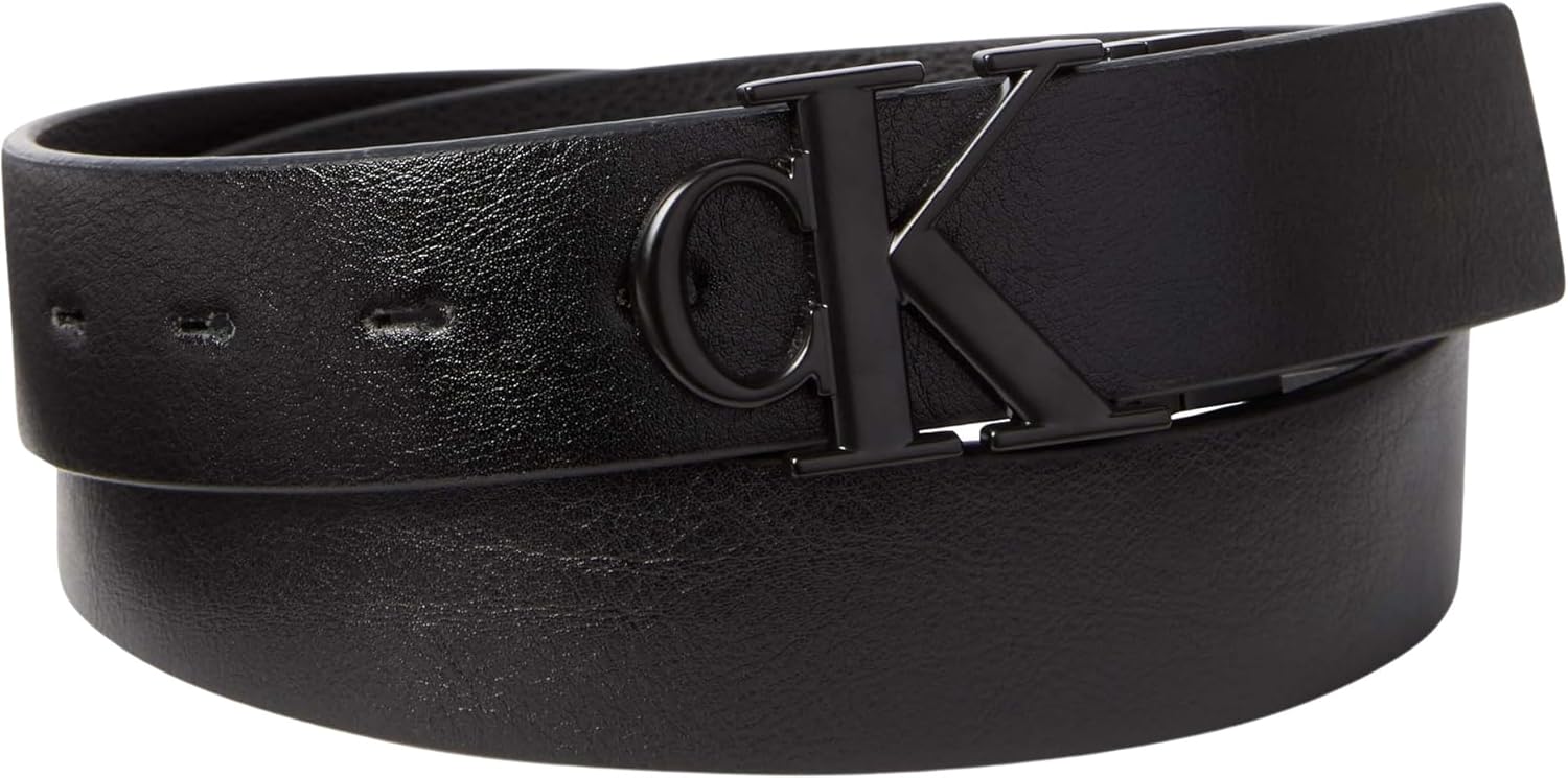 Detalle de Calvin Klein Ck Buckle Tumbled 35mm cintura unisex con fibbia regolabile