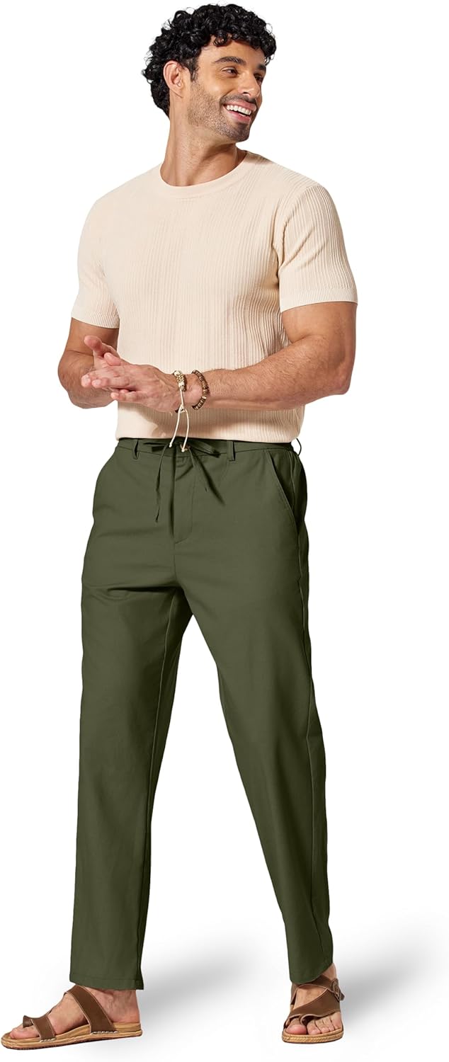 Thumbnail 3 de COOFANDY Men's Cotton Linen Loose Fit Pants