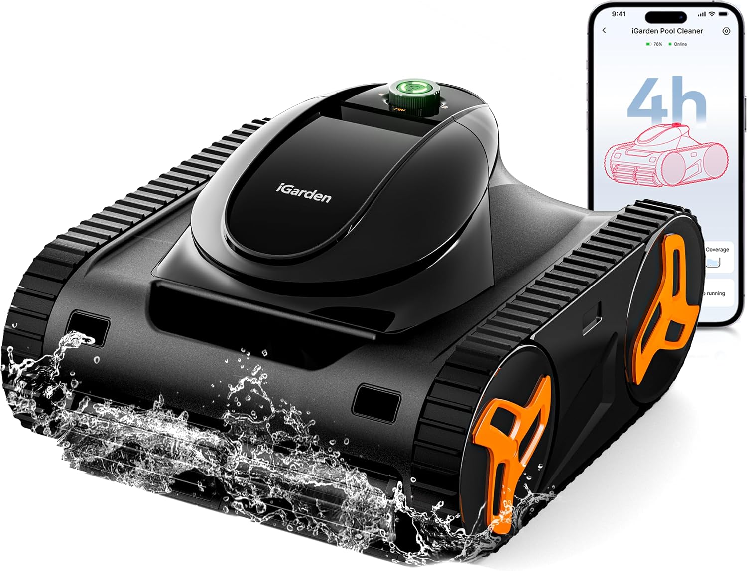 Detalle de iGarden Cordless Robotic Pool Cleaner KN40
