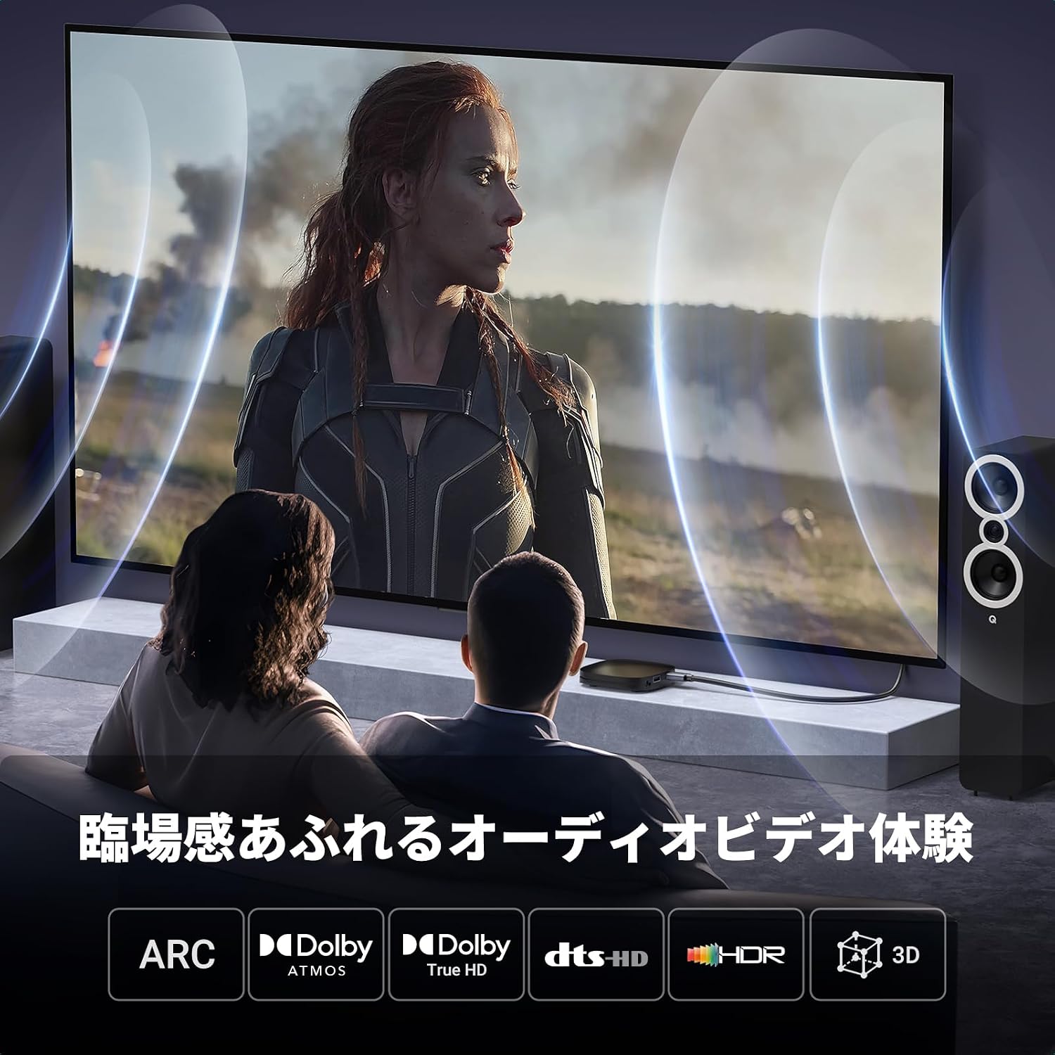Detalle 2 de UGREEN HDMI 2.0ケーブル 1M、4K@60Hz・ARC対応、アルミ合金・ナイロン編み