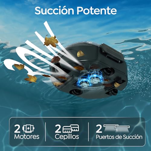 Detalle de Robot limpiafondos TALOSBO S2 (2026 Upgrade) — sin cables, 90 minutos de autonomía y doble filtración para piscinas de fondo plano