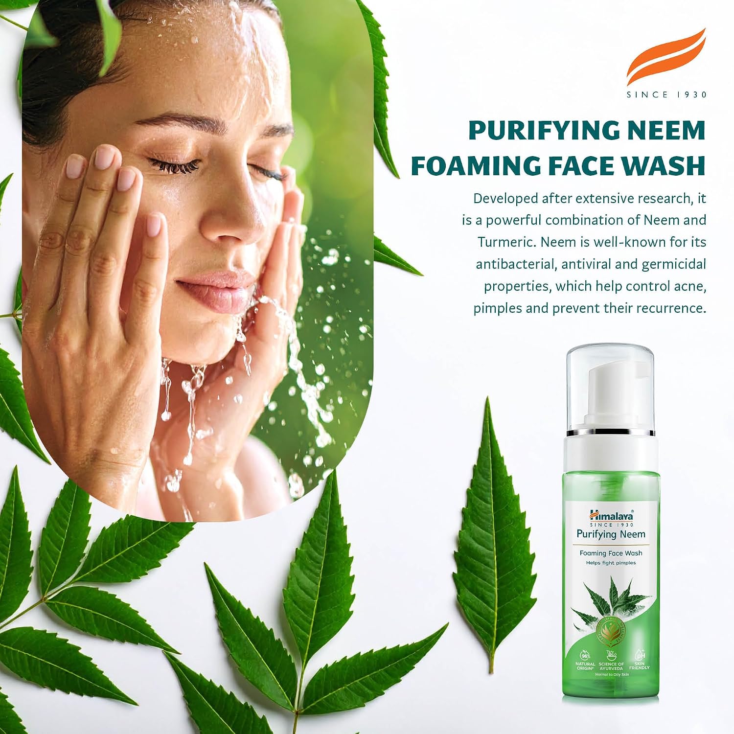 Thumbnail 3 de Himalaya Herbals Purifying Neem Foaming Face Wash | Soap-free, 2 x 150ml