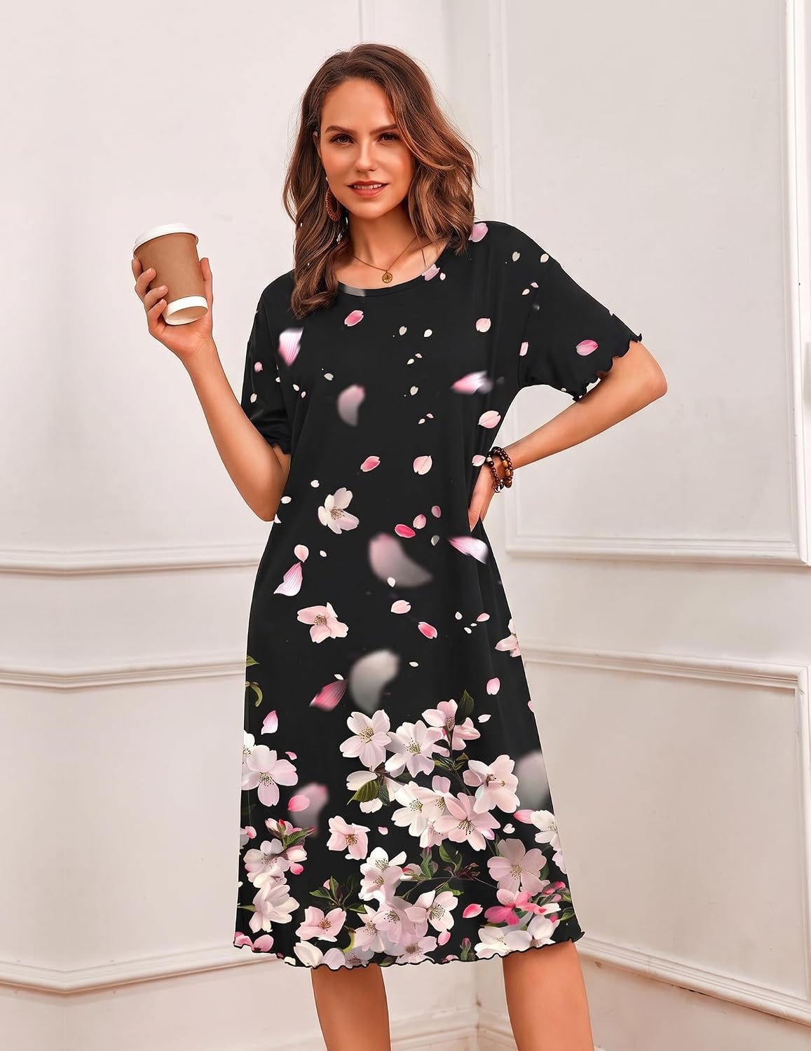 Detalle 1 de Ekouaer Women's Nightgowns, 3-Pack