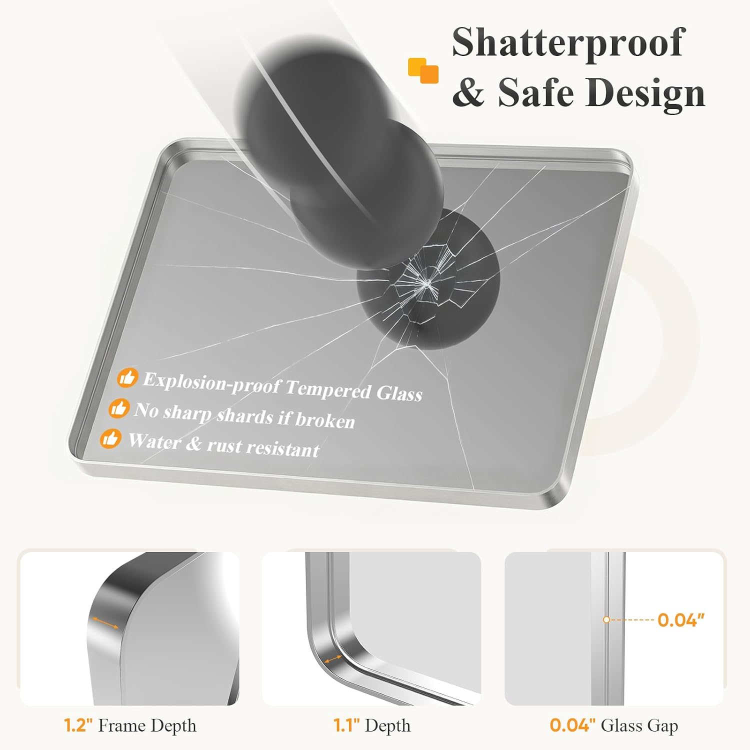 Thumbnail 4 de Sweetcrispy Bathroom Mirror 48x30 Inch