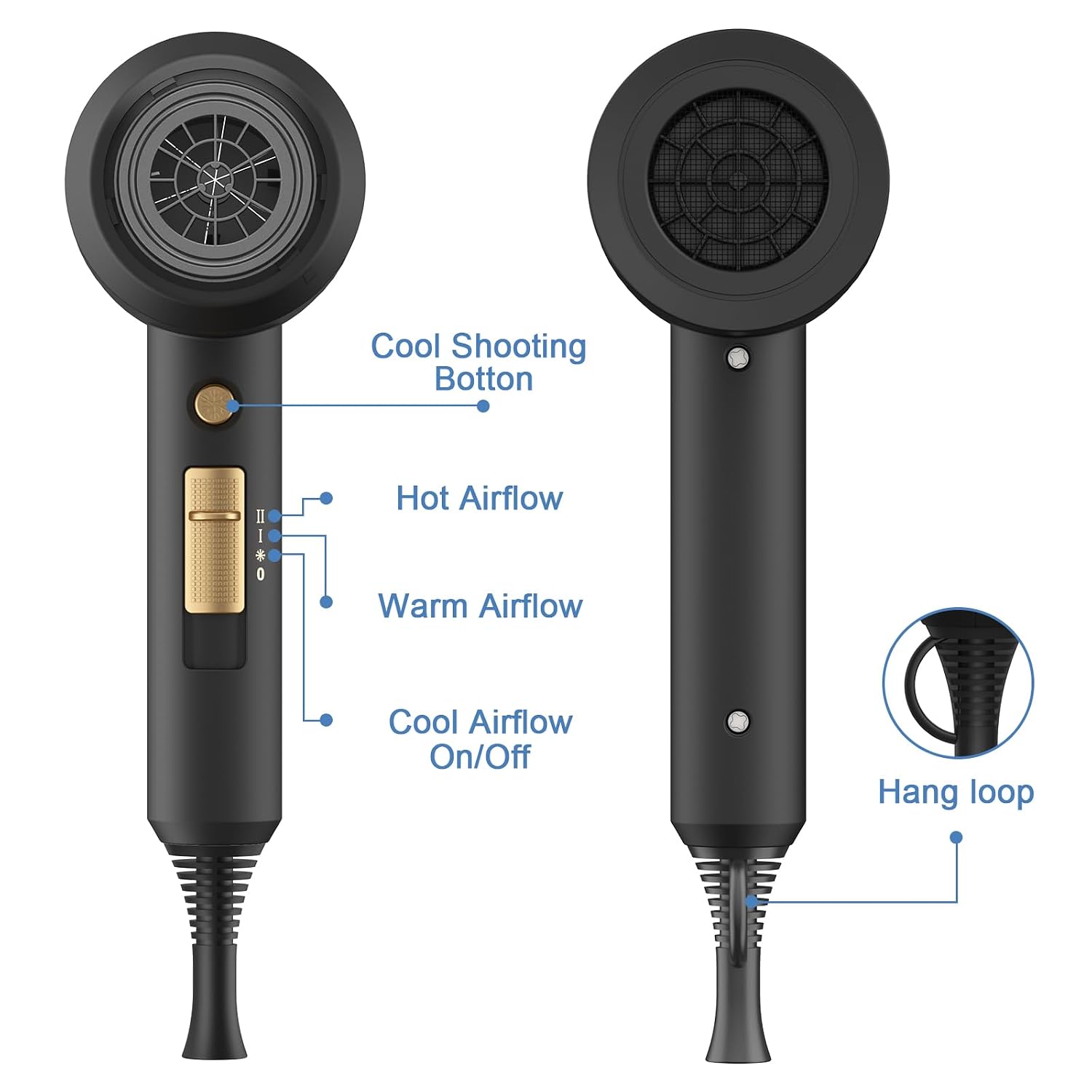 Detalle 2 de Slopehill Professional Ionic Hair Dryer 1800W ๐โ