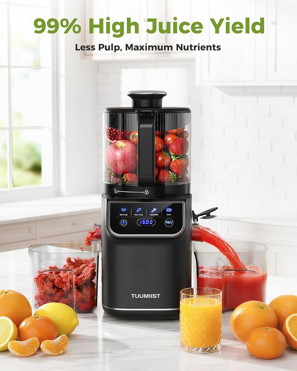 Thumbnail 4 de TUUMIIST TM880 SJ 3-in-1 Cold Press Juicer, 6.5-Inch Chute, 100 oz