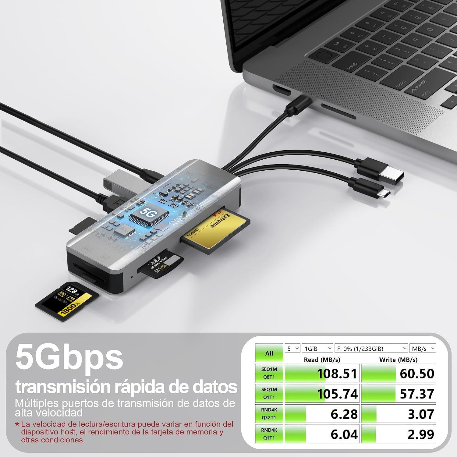 Thumbnail 3 de 8in1 SD Kartenleser USB 3.0 312 MB/s