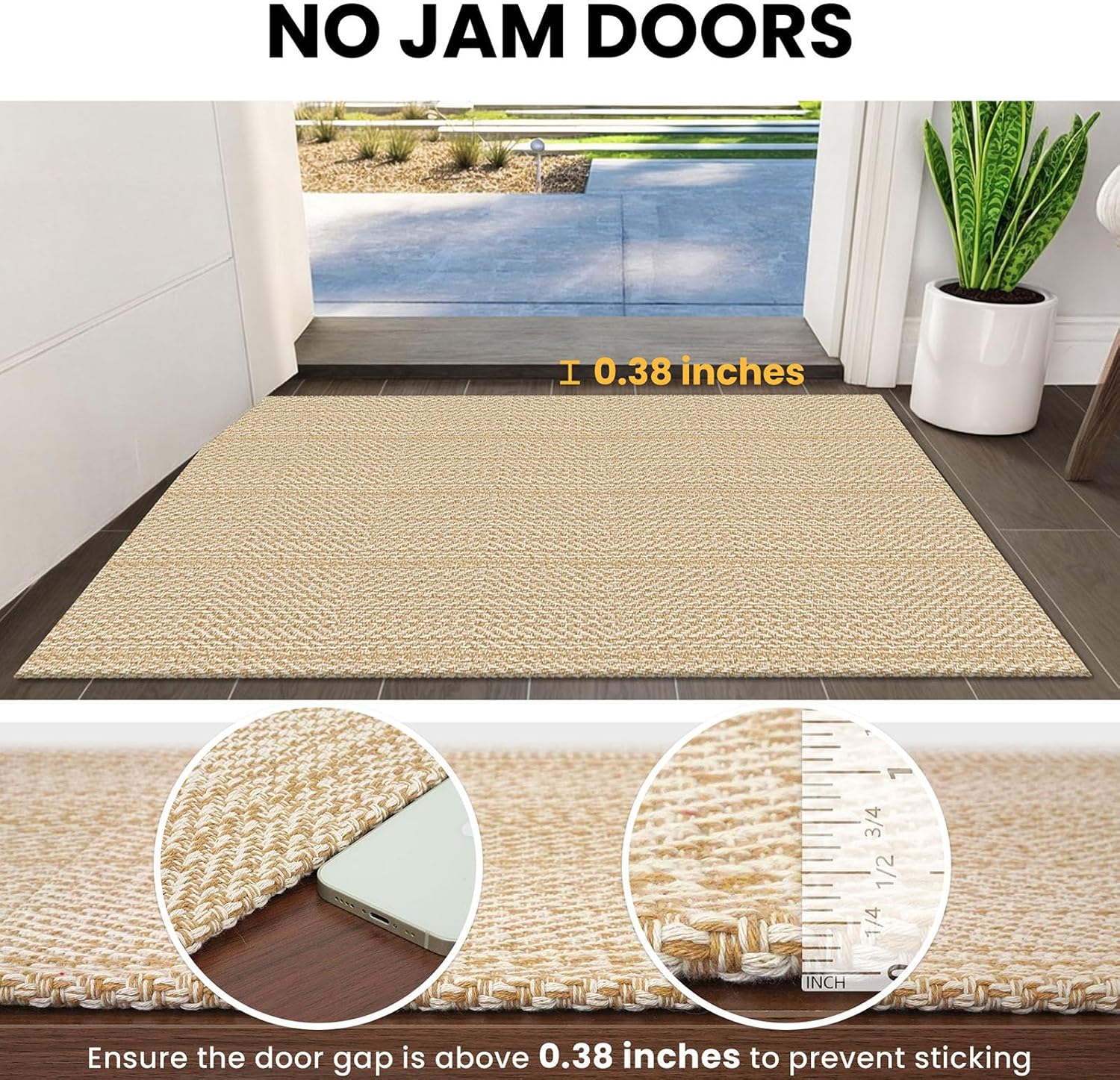 Thumbnail 1 de IOHOUZE Washable Runner Rug 2x10 with Non-Slip Rubber Backing