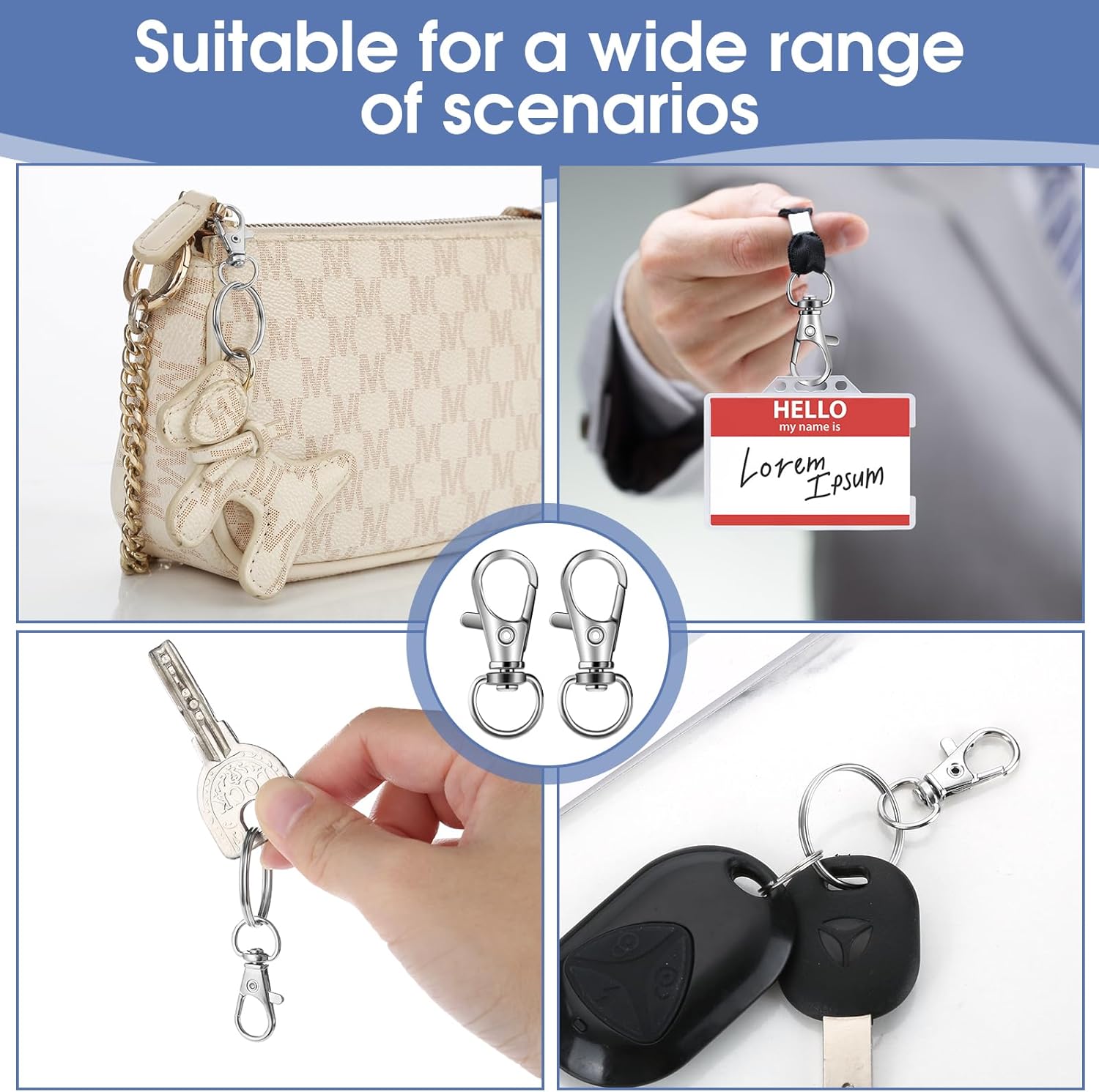 Thumbnail 5 de HnoaTovy Keychain Clips, 25 Sets