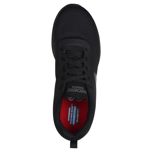 Detalle 2 de Skechers Hombre Ultra Flex 3.0 Sr Daxtin Calzado de Trabajo – Black Mesh, 45 EU