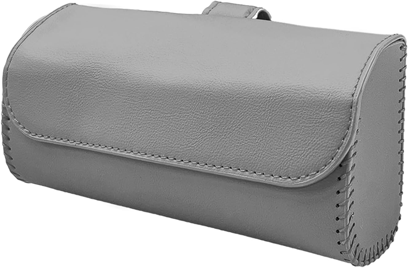 Thumbnail 6 de LSKASELUE Car Sun Visor Sunglasses Holder with Magnetic Closure, Beige PU Leather