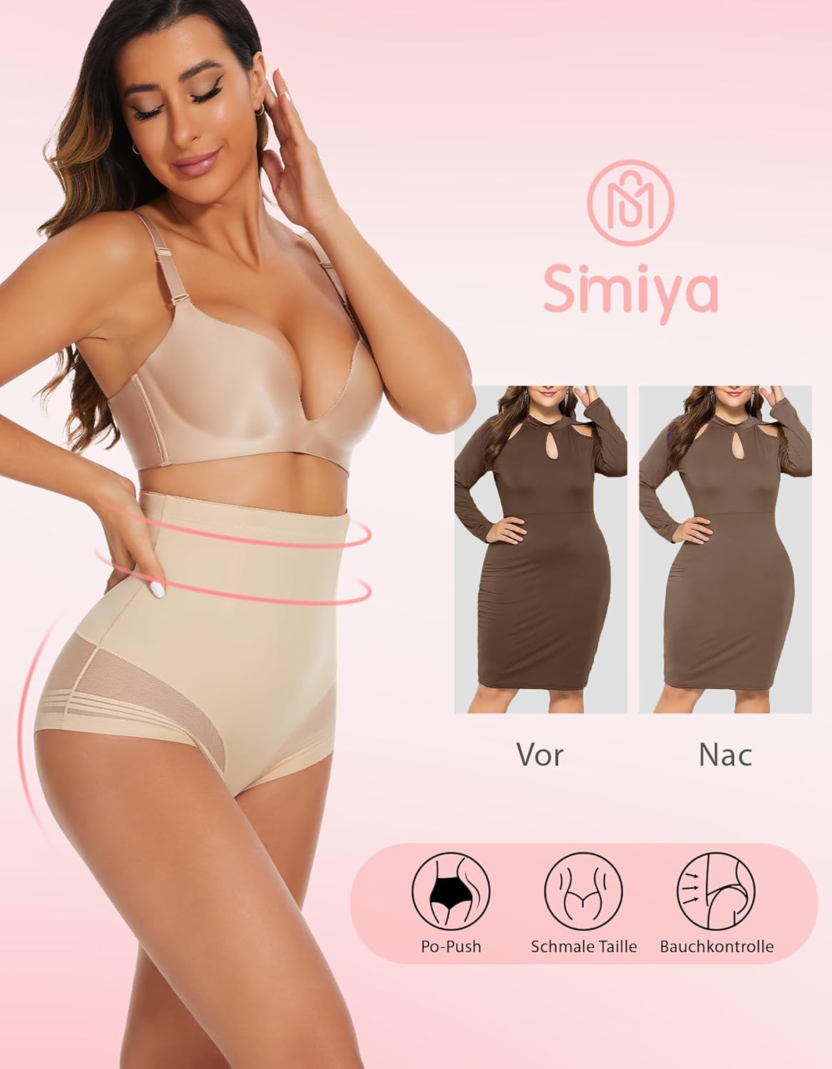 Thumbnail 1 de SIMIYA Bauchweg Unterhose Damen Shapewear – Hoher Taille, Bauchkontrolle