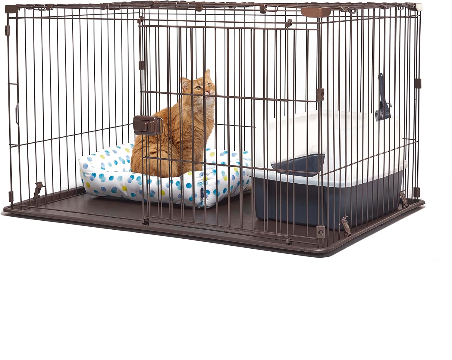 Thumbnail 3 de Iris Ohyama STS-600TY Estensione per recinto per cani con porta e serratura, marrone, con ruote