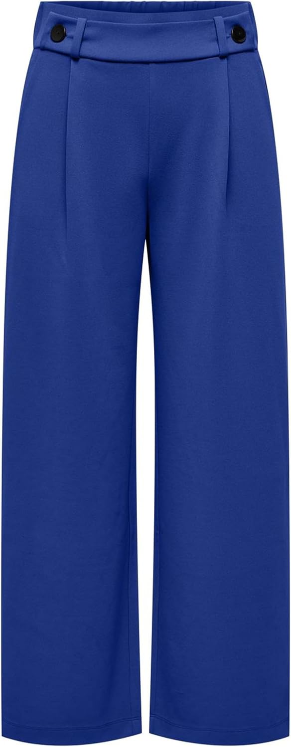Detalle de JdY Damen Marlene Hose – weit geschnittene Jersey-Schlupfhose mit Wide-Leg-Fit und Taschen