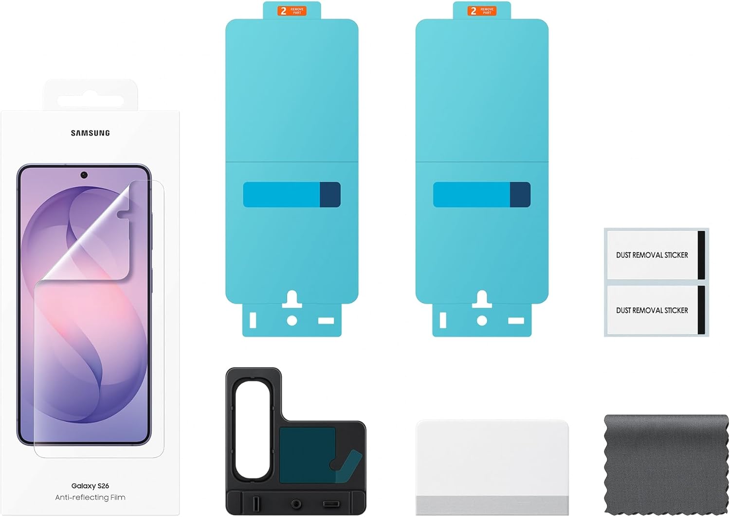 Detalle de Samsung 2X pellicola protettiva trasparente Anti-riflesso Galaxy S26 – confezione da 2