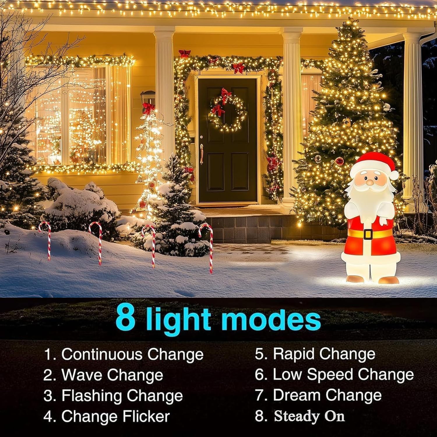 Thumbnail 3 de NEXVIN Solar Lichterkette Außen 20–22 m, 200 LED – wetterfest, 8 Modi, IP65