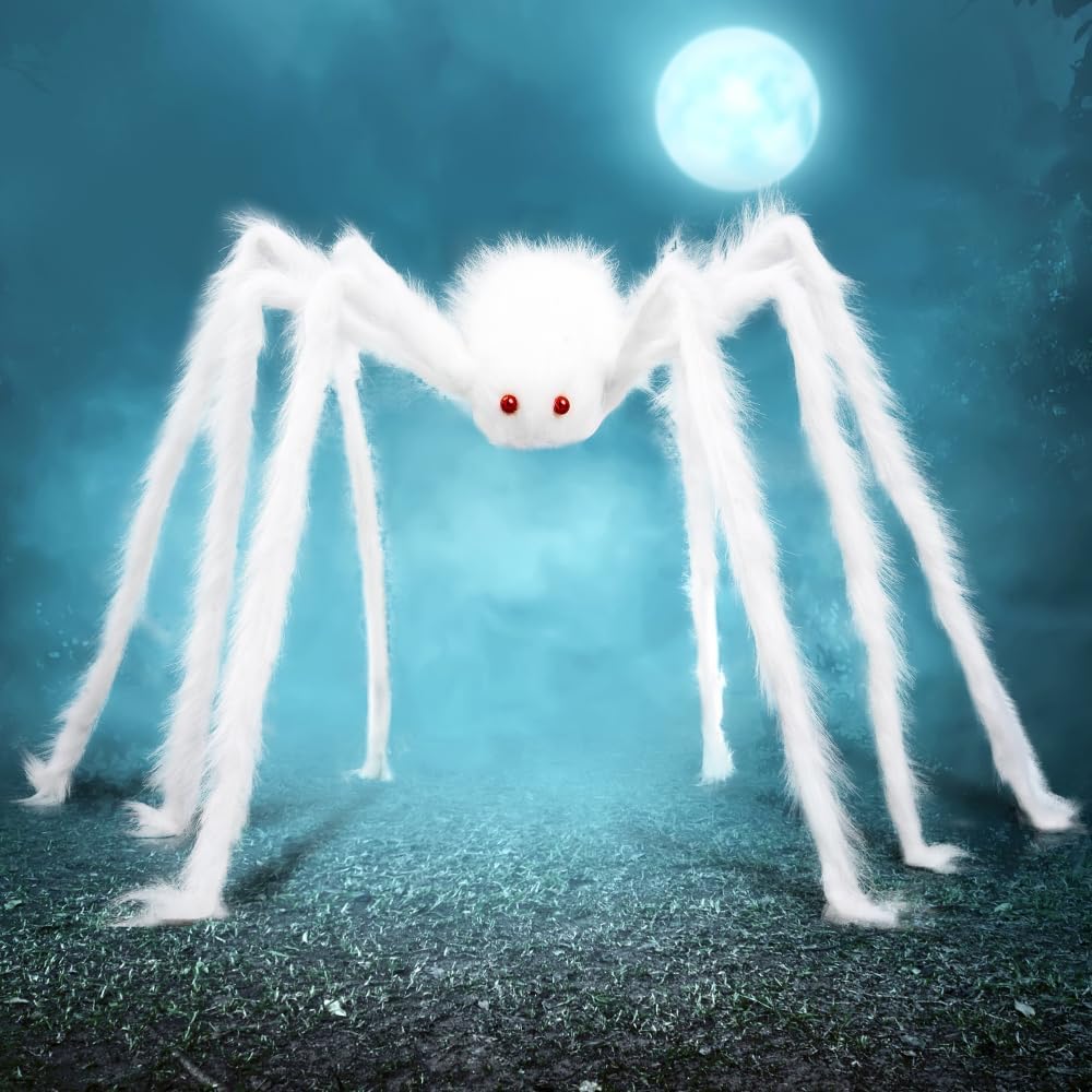 Detalle de JOYIN 16676 White Giant Halloween Spider Decoration, 43-Inch Wide