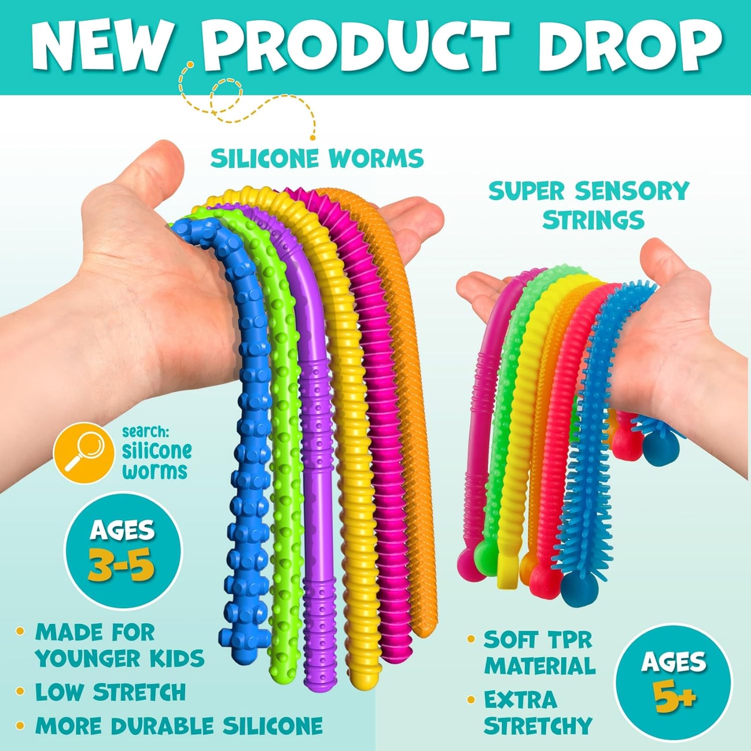 Thumbnail 6 de BUNMO Stretchy Sensory Strings 6-pack