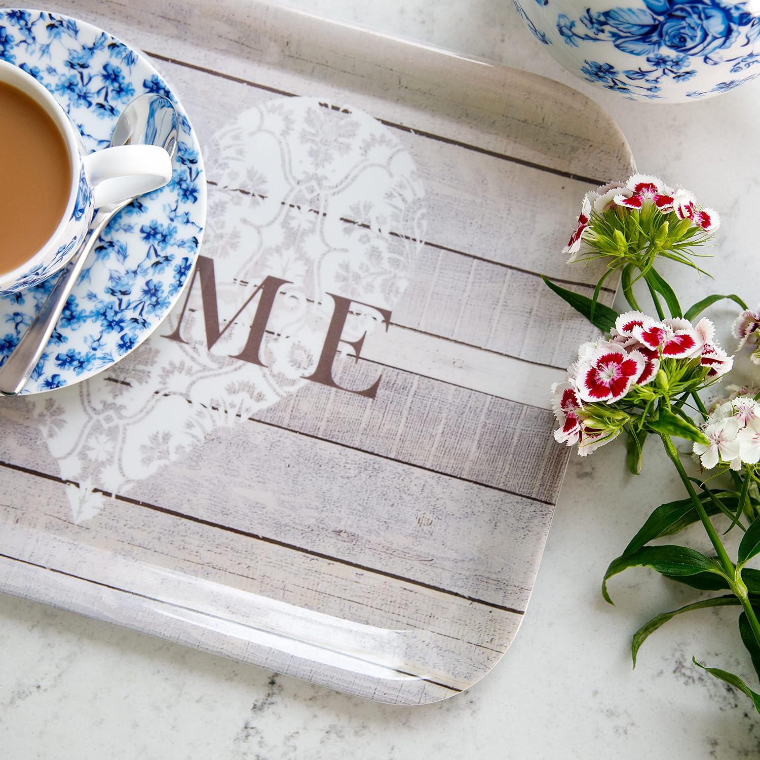 Detalle 2 de Creative Tops 5166070 Everyday Home Large Melamine Serving Tray, Grey