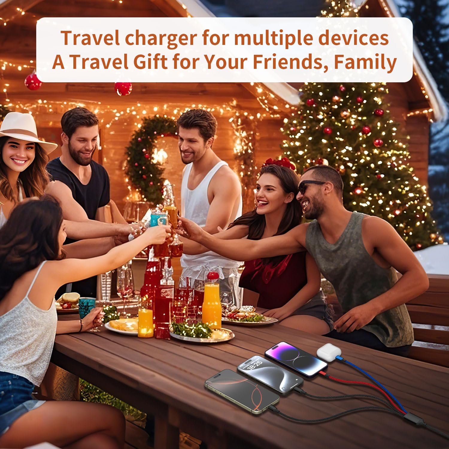 Thumbnail 5 de MPATIBY NM4IN12C4PC5FT-1 4-in-1 Charging Cable, 5 ft, 4-Pack