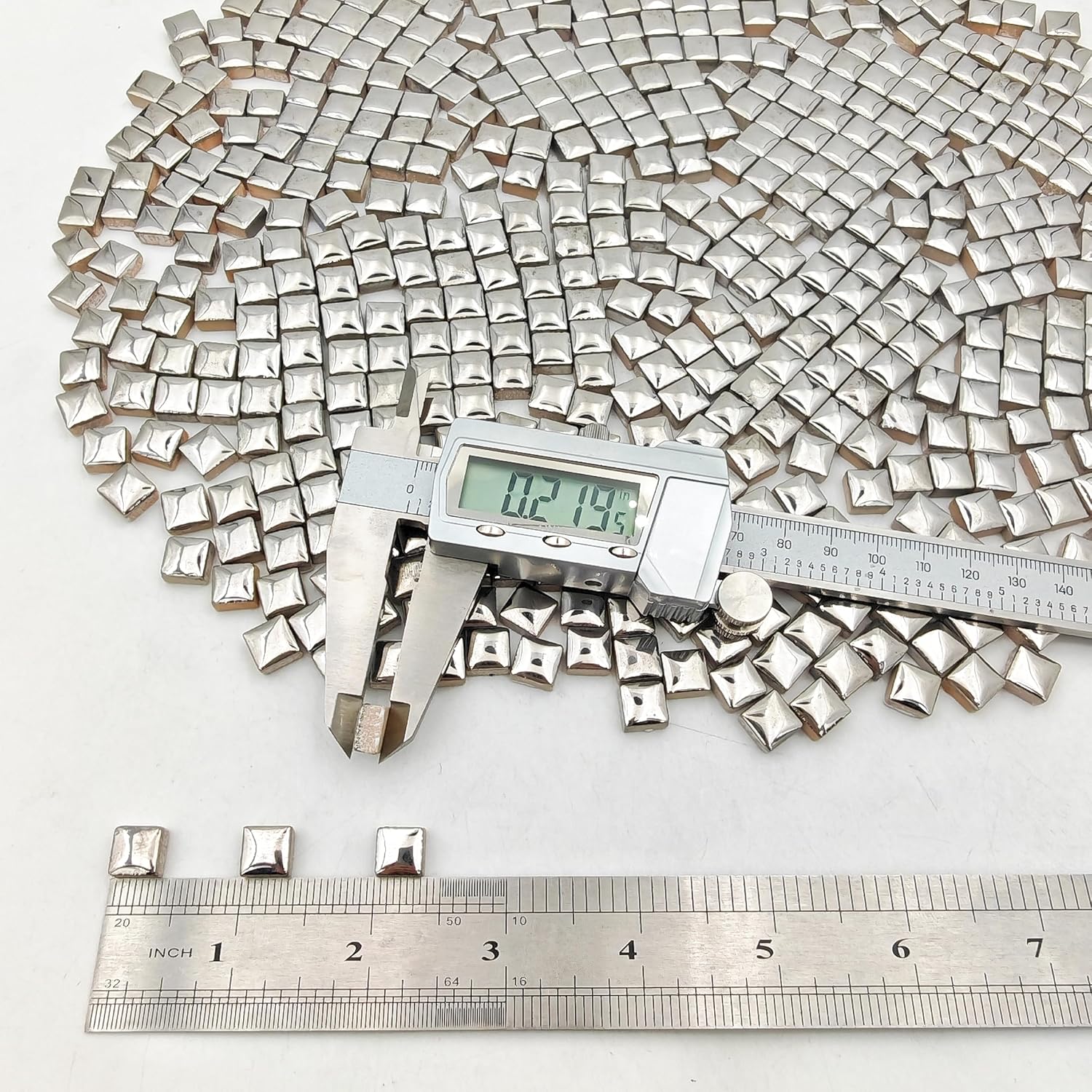 Thumbnail 5 de 1,1 lb Keramik-Mosaikfliesen in gemischten Farben – DIY Mosaikstücke, 0,96 cm Silber Quadrat