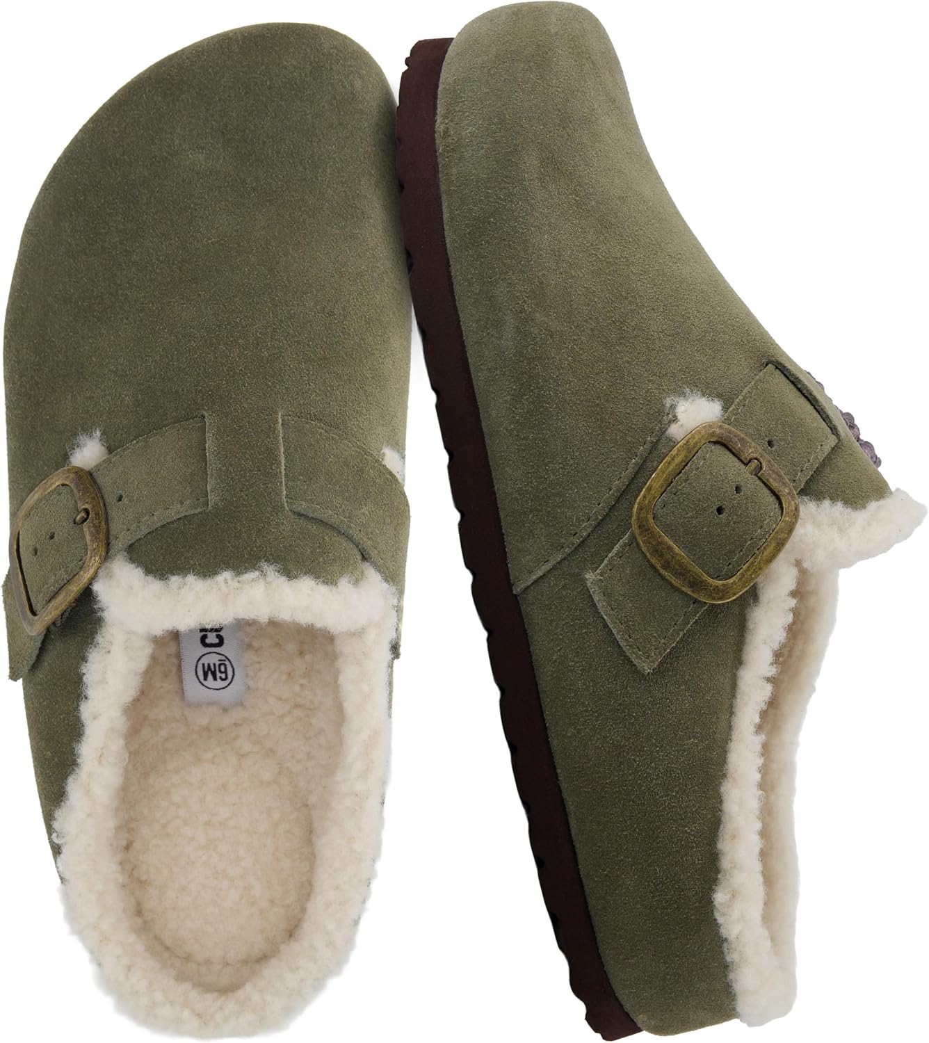 Detalle 2 de CUSHIONAIRE Haven Genuine Leather Clogs for Women 👞