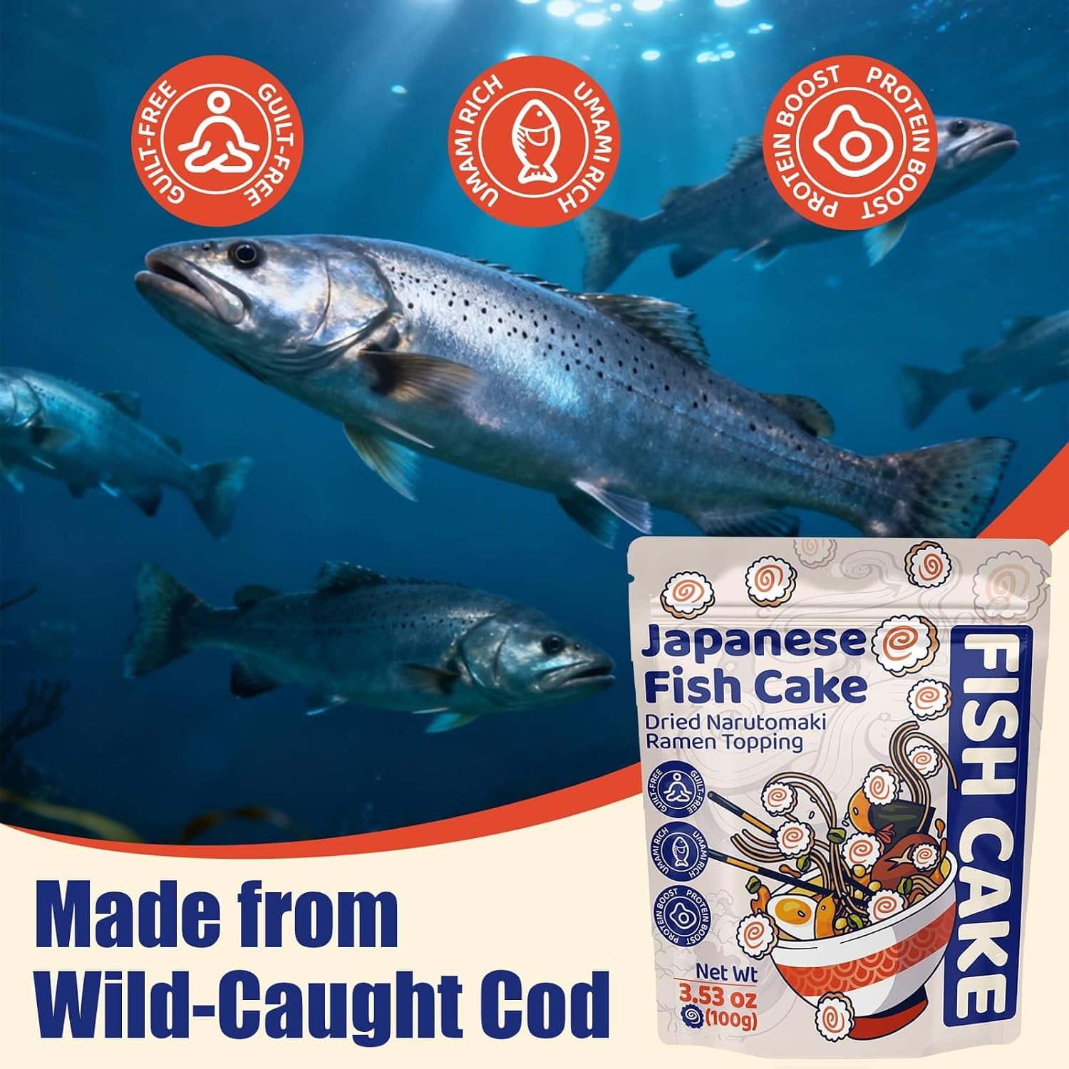 Thumbnail 2 de Egcina Big Narutomaki Freeze-Dried Fish Cake, 3.53 oz Ramen Topping