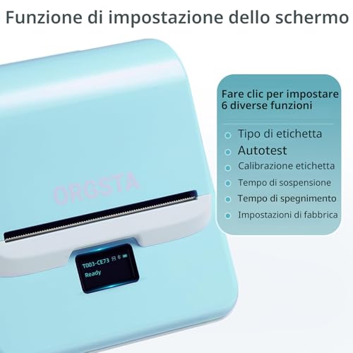 Detalle de ORGSTA T003 Stampante Etichettatrice Etichette Termica Adesiva