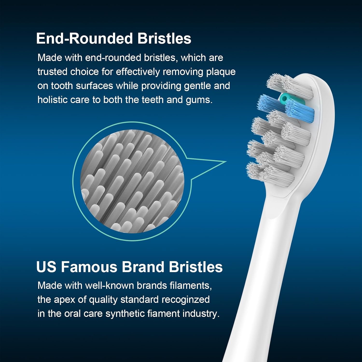 Detalle 2 de FitMount 6-Pack Toothbrush Heads for WaterPik 🦷