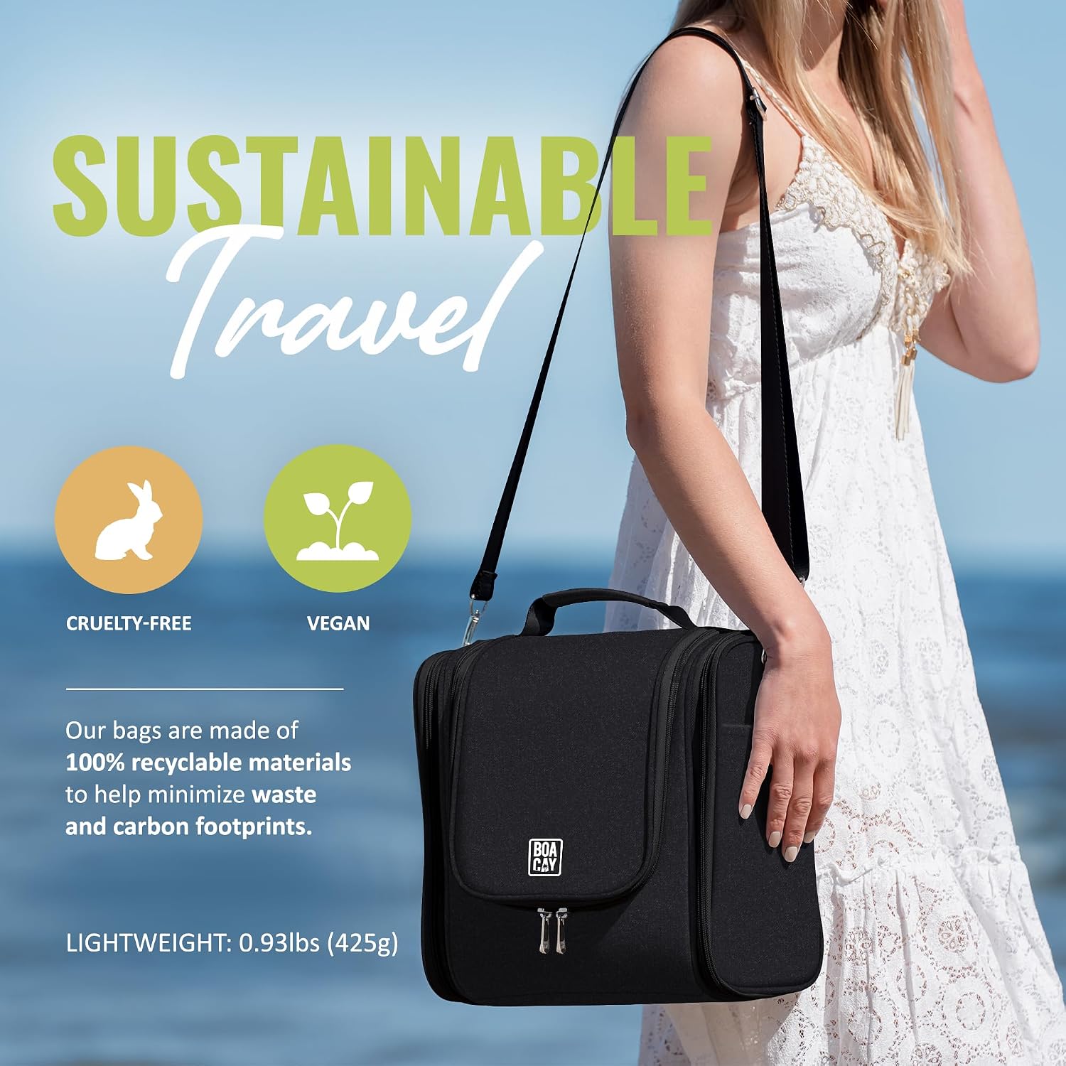 Thumbnail 6 de BOACAY Extra Large Hanging Travel Toiletry Bag 29.5cm