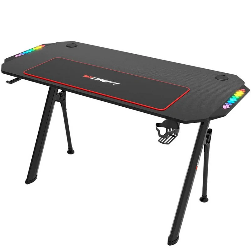 Detalle de Drift DZ175: Mesa Gaming RGB en fibra de carbono, ¿vale la pena para tu setup?