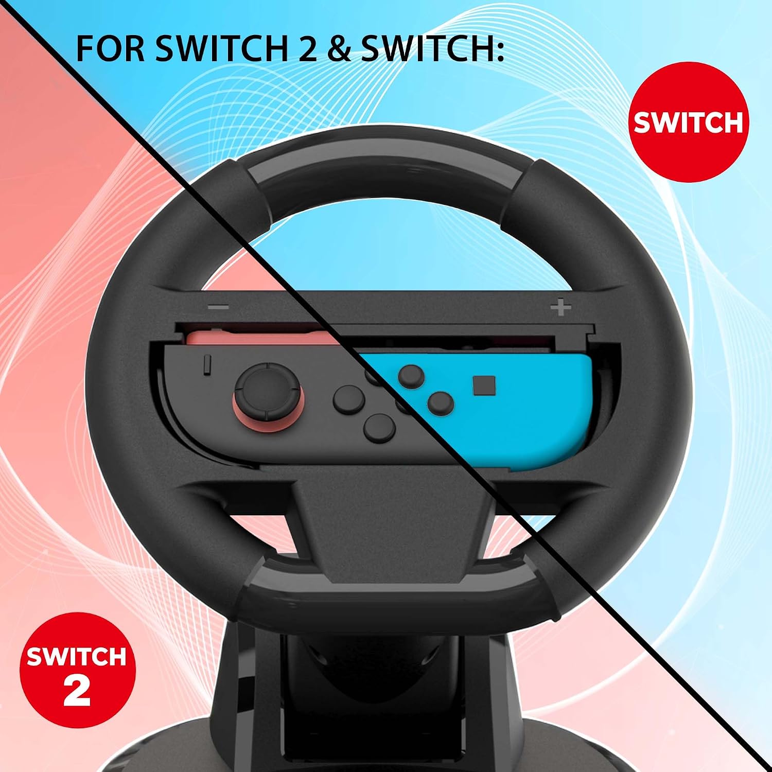 Detalle de Subsonic lot de 2 volants de course pour Joy-Con Switch et Switch 2 (noir)