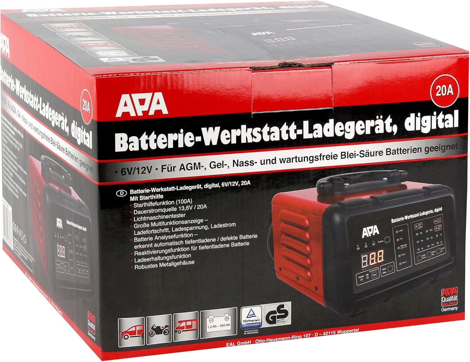 Thumbnail 5 de APA 16623 Werkstattladegerät 12 V / 6 V – Zuverlässiges Ladegerät für die Werkstatt