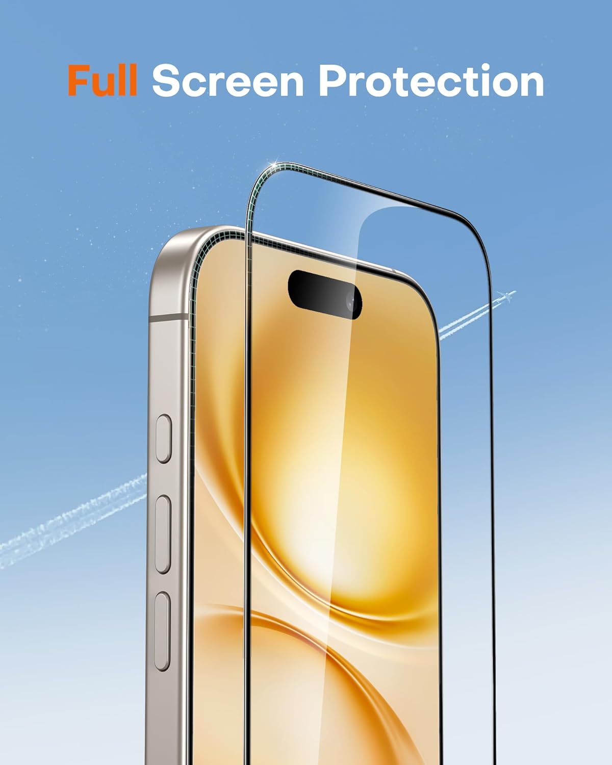 Detalle de TOCOL 2+1 Pack for iPhone 15 Pro Screen Protector (6.1-Inch) with Camera Lens Protector – HD Clear Tempered Glass, Case Friendly
