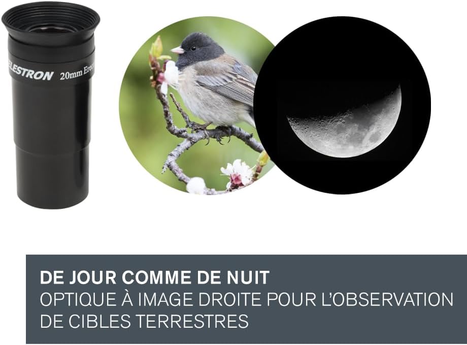 Detalle de Celestron PowerSeeker 127EQ Reflector: télescope d'entrée de gamme avec monture équatoriale et accessoires