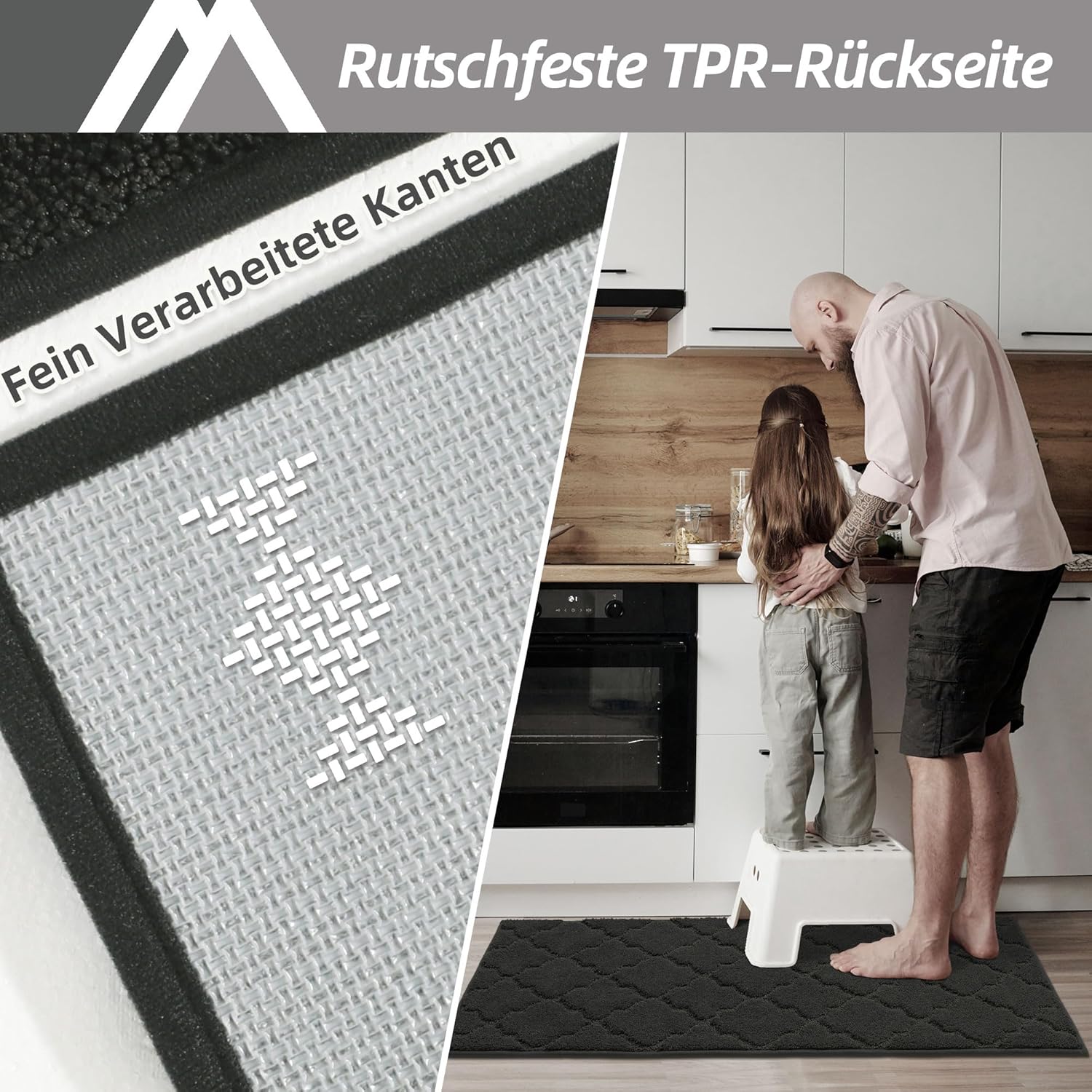 Thumbnail 2 de COSY HOMEER Küchenteppich 50 x 200 cm rutschfest