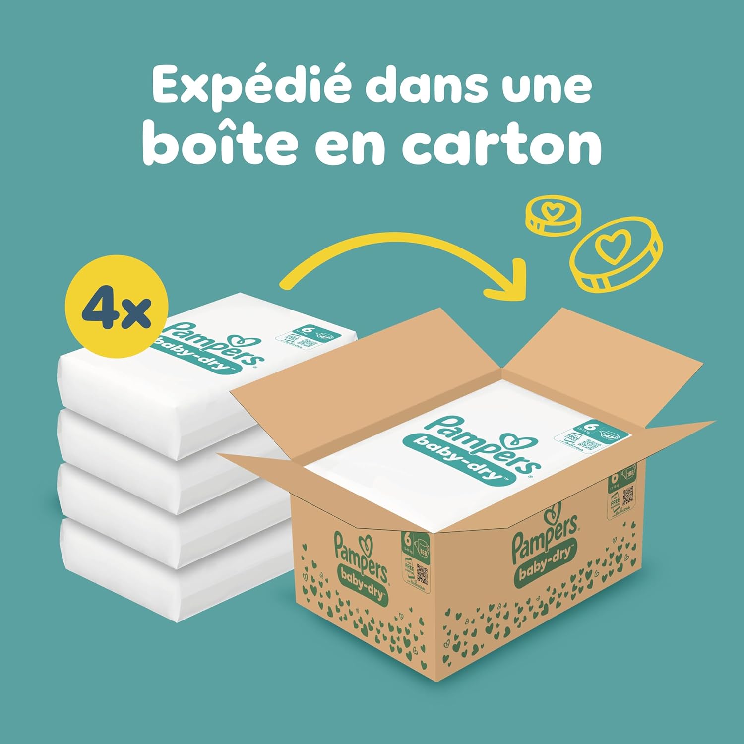 Thumbnail 1 de Pampers Baby-Dry Taille 6 (13–18 kg) – 188 couches, family pack