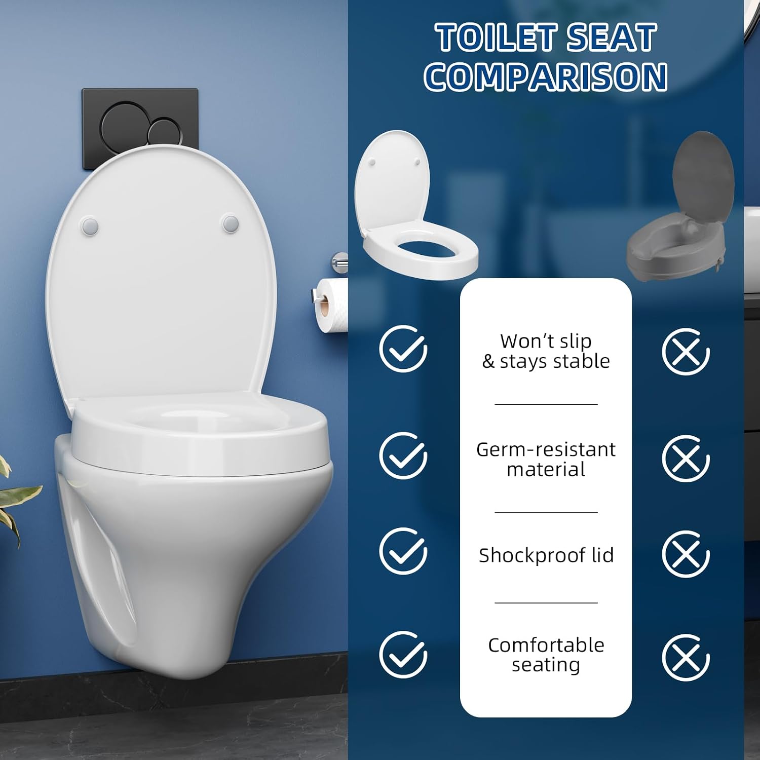Detalle 1 de WC Sitzerhöhung 7,5 cm mit Absenkautomatik