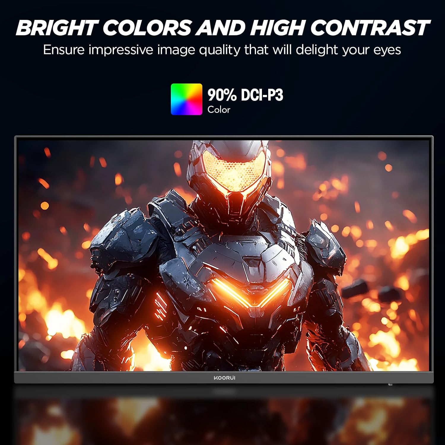 Thumbnail 4 de KOORUI G2411P 24 inch Gaming Monitor (200Hz, Fast IPS, HDR 400, 1ms) with Adaptive Sync