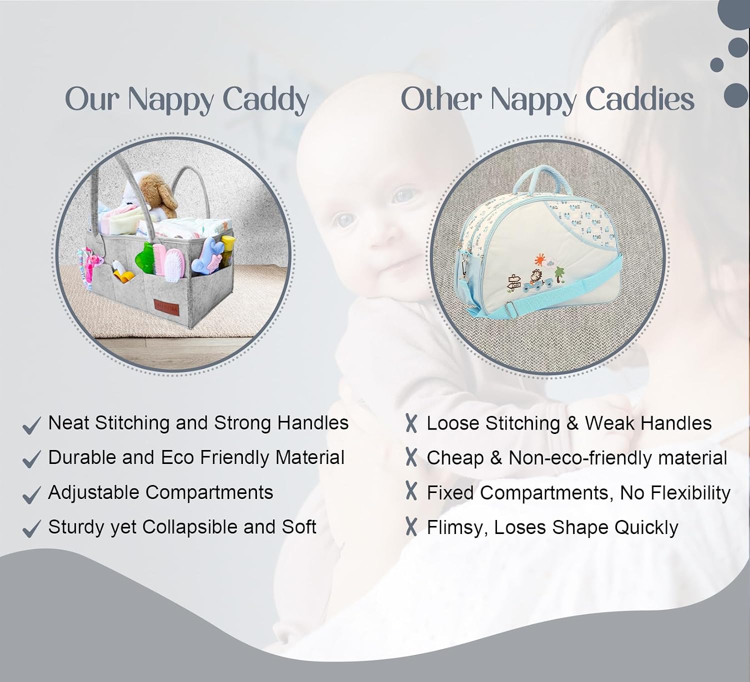 Thumbnail 4 de Essential Baby Caddy for Newborns Diaper Organiser